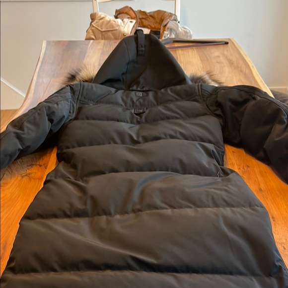 Moose Knuckles Black Parka with Fur Hood - Picture 8 of 12